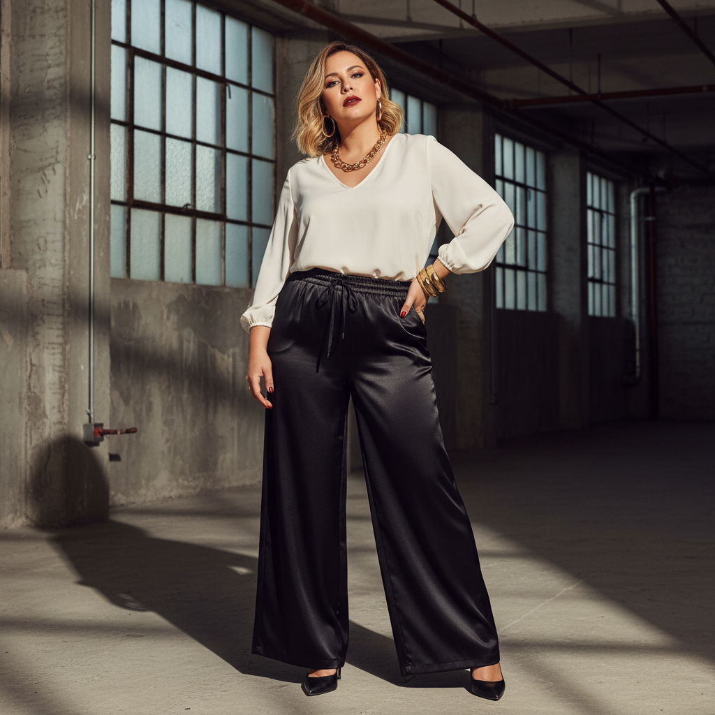 Pantalón Obsidian urbana ancha