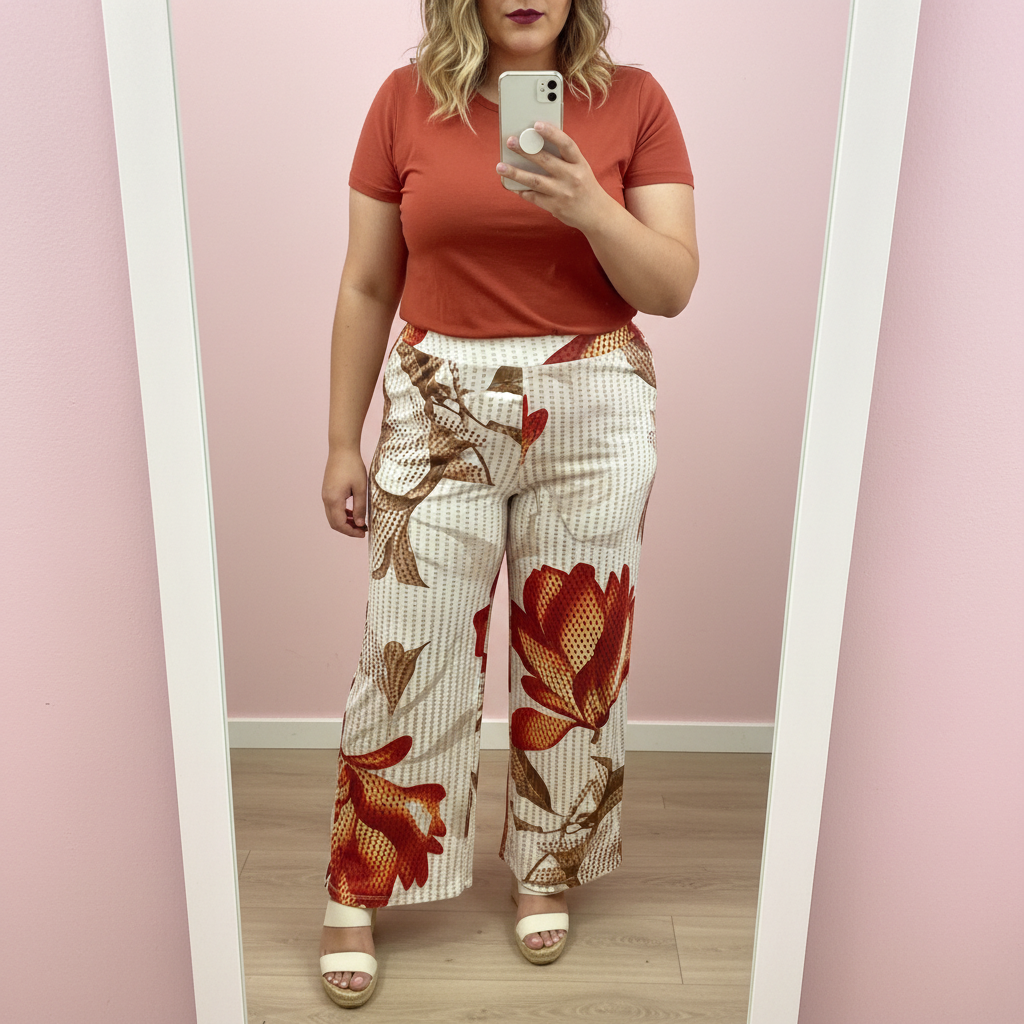 Paqui Espejo Tropicana camiseta teja