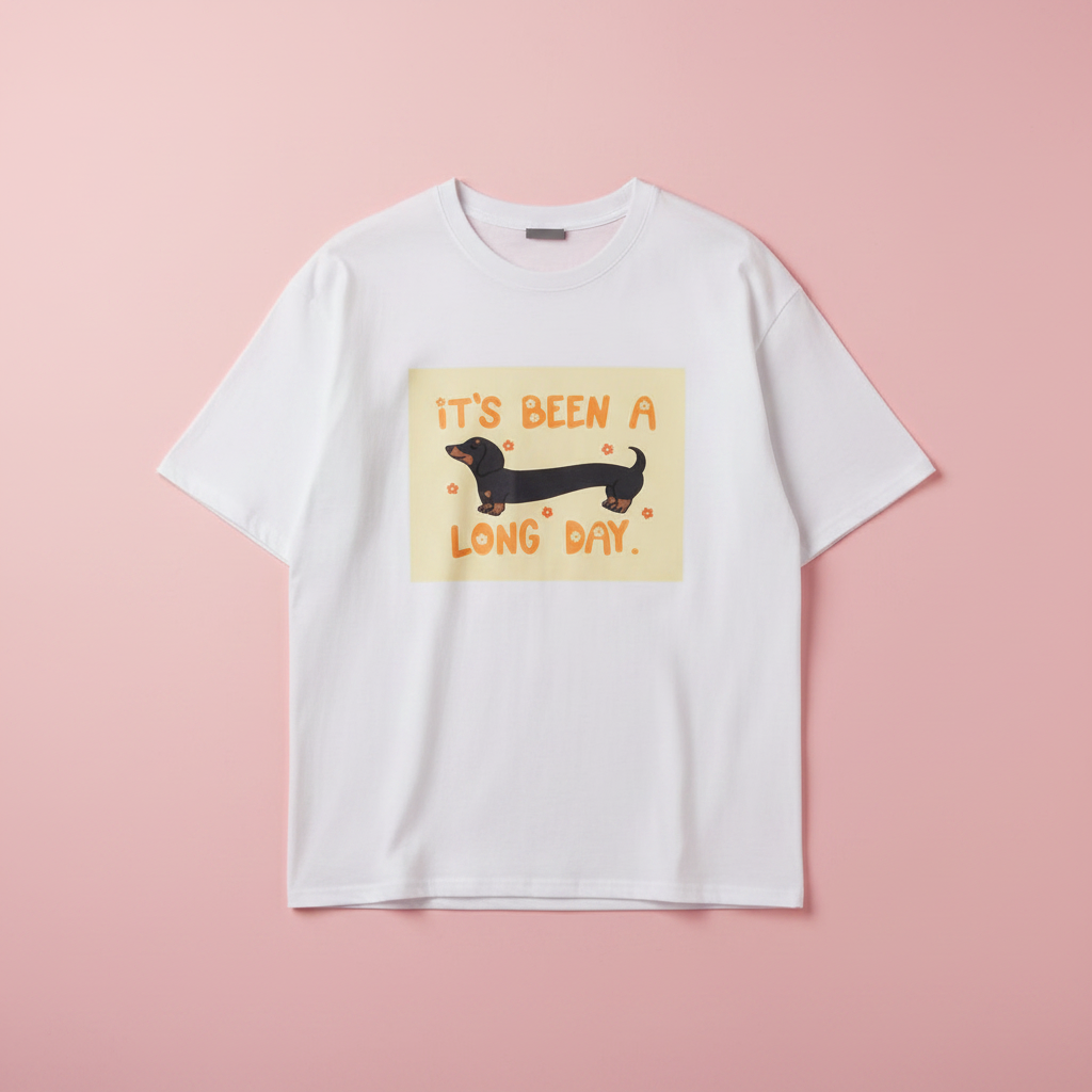 Producto It's Been a Long Day fondo rosa