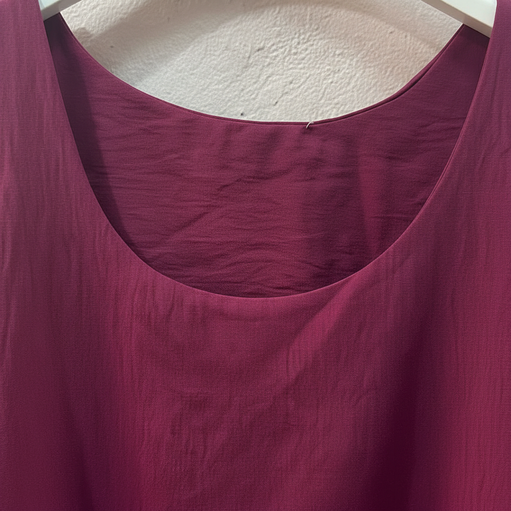 Top burdeos detalle