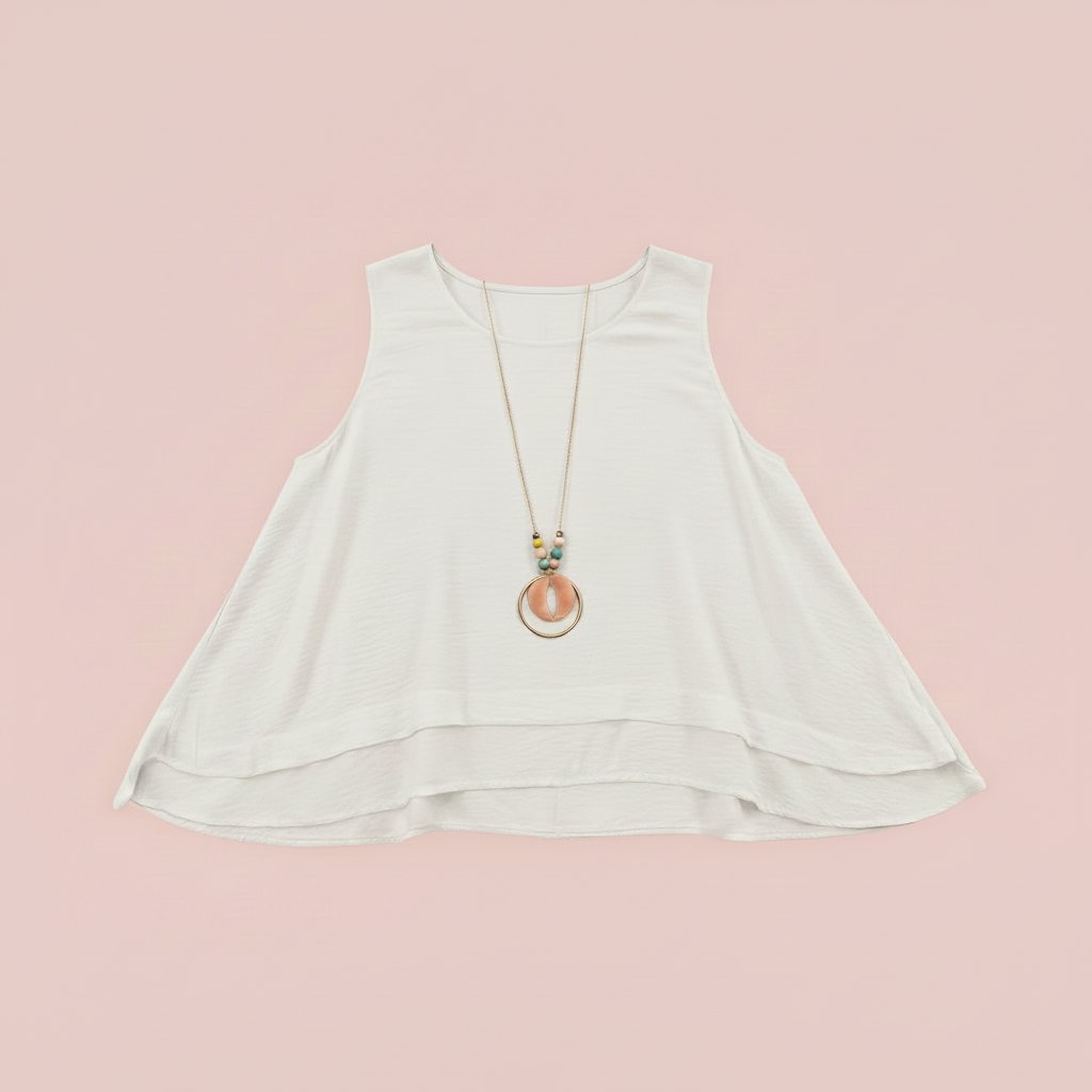 Top crema marfil