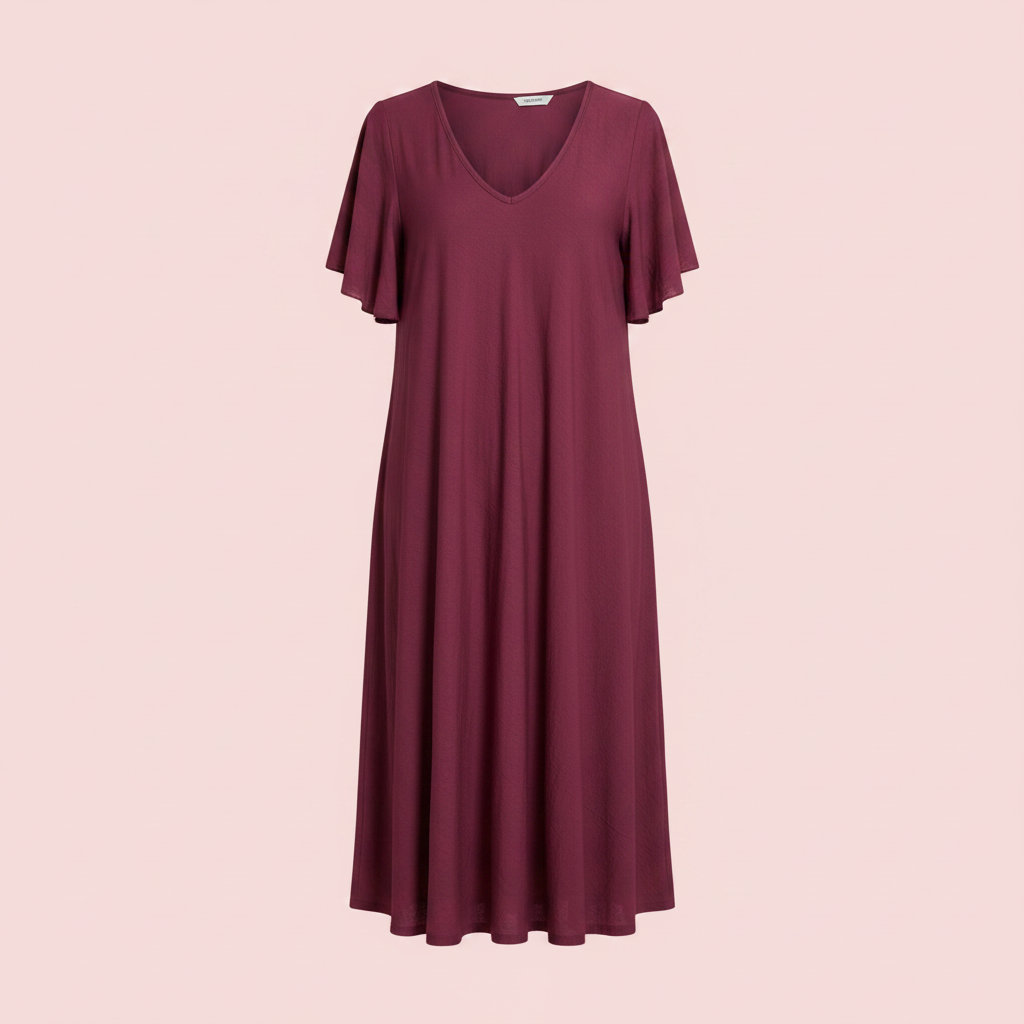Vestido Borgoña Burdeos - Producto solo