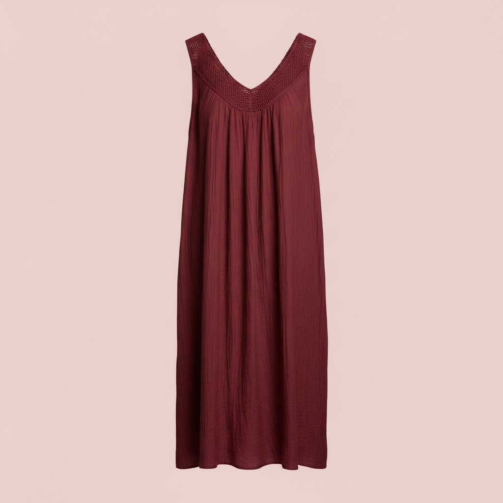 Vestido burdeos