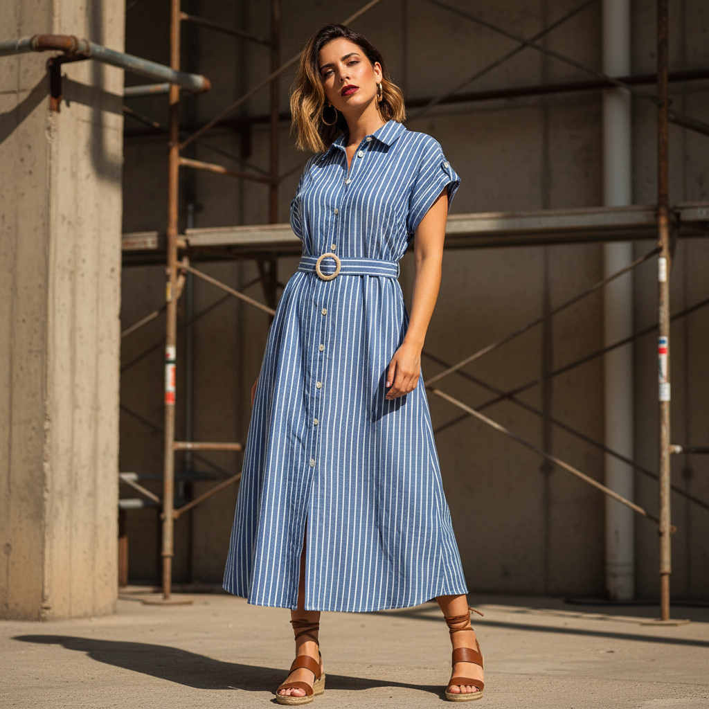 Vestido camisero - Ambiente urbana