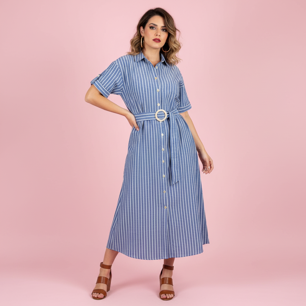 Vestido camisero - Modelo estudio