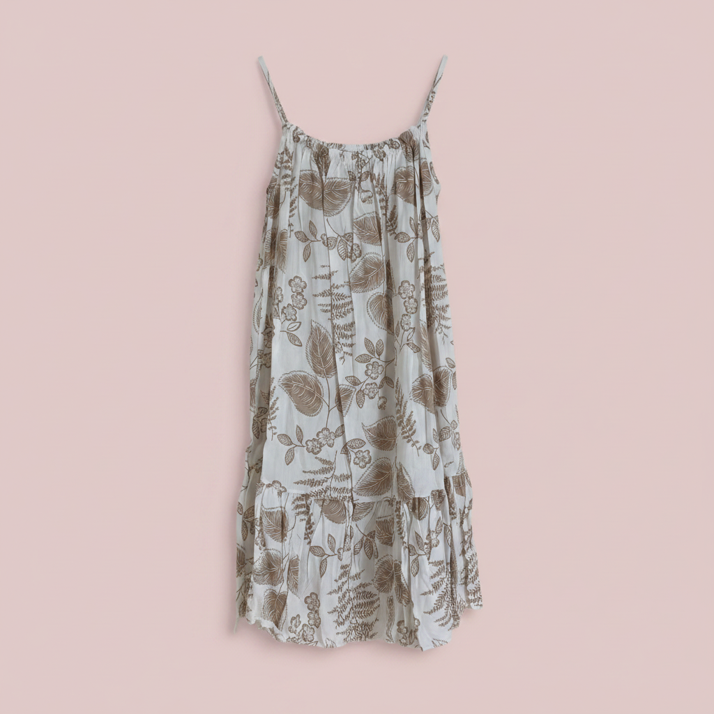 Vestido Fougère Beige - Producto solo frente