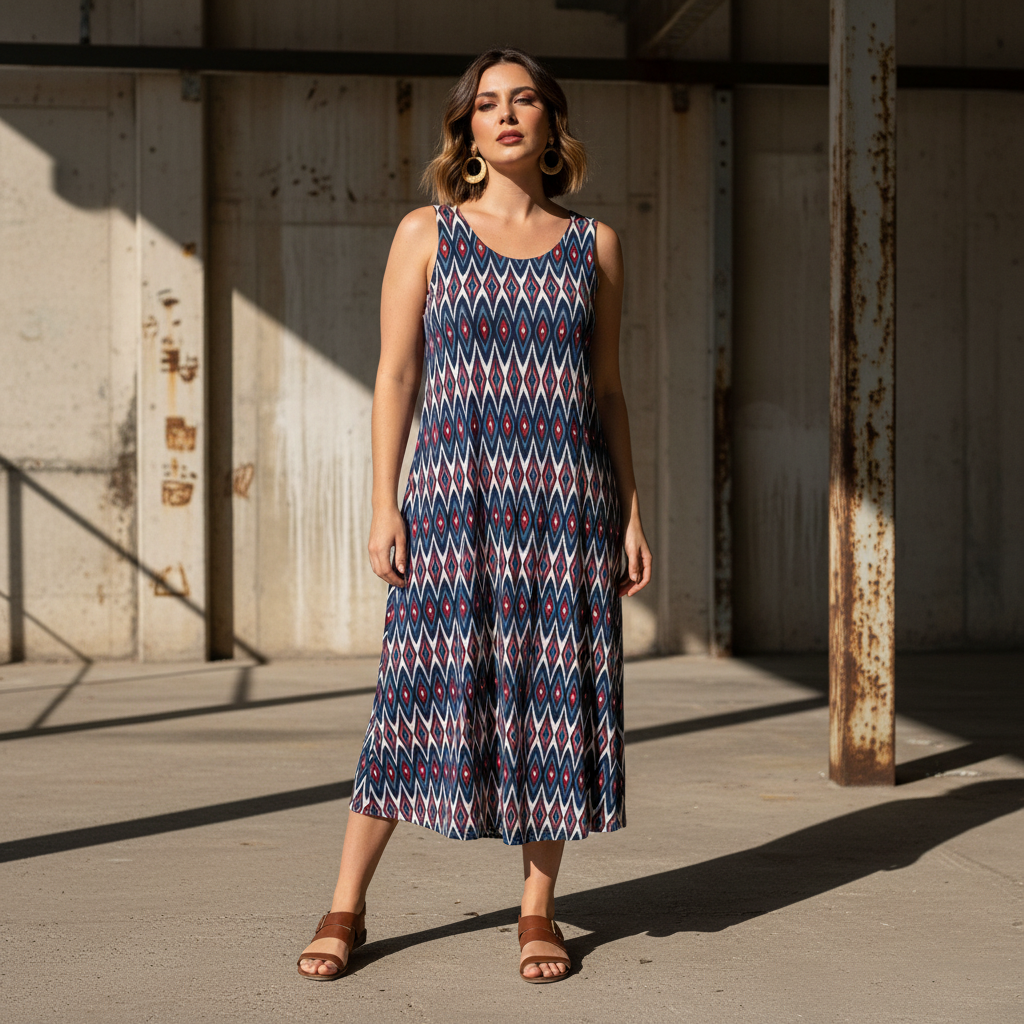 Vestido ikat - Ambiente urbana