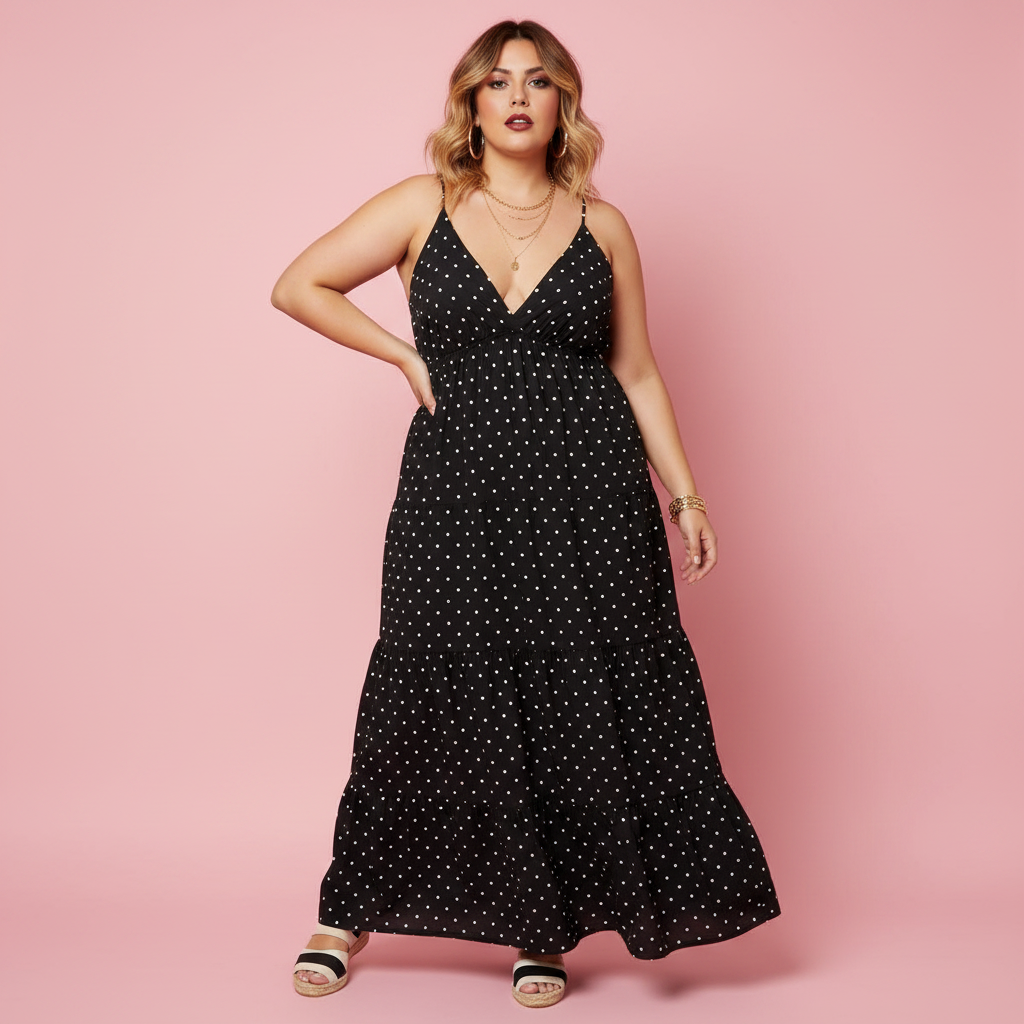 Vestido Lunaritos - Modelo Paqui estudio