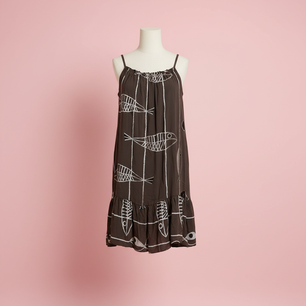 Vestido Marea Marrón - Producto