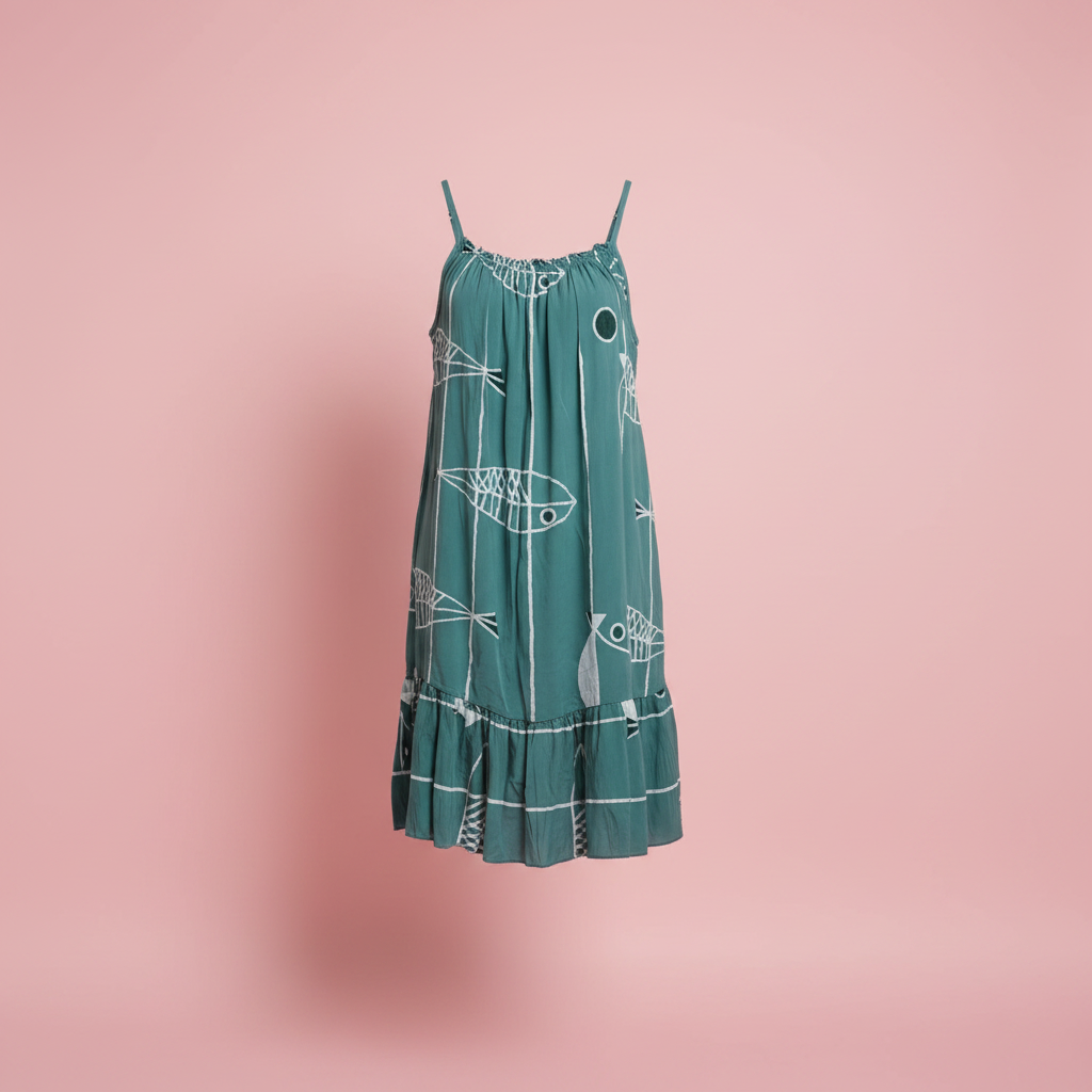 Vestido Marea Verde Agua - Producto