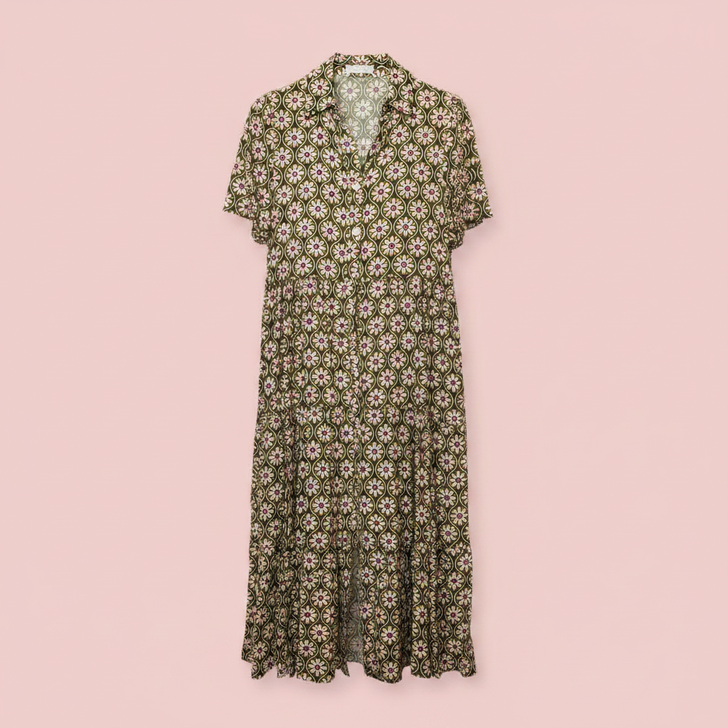 Vestido Margarita Verde - Producto solo