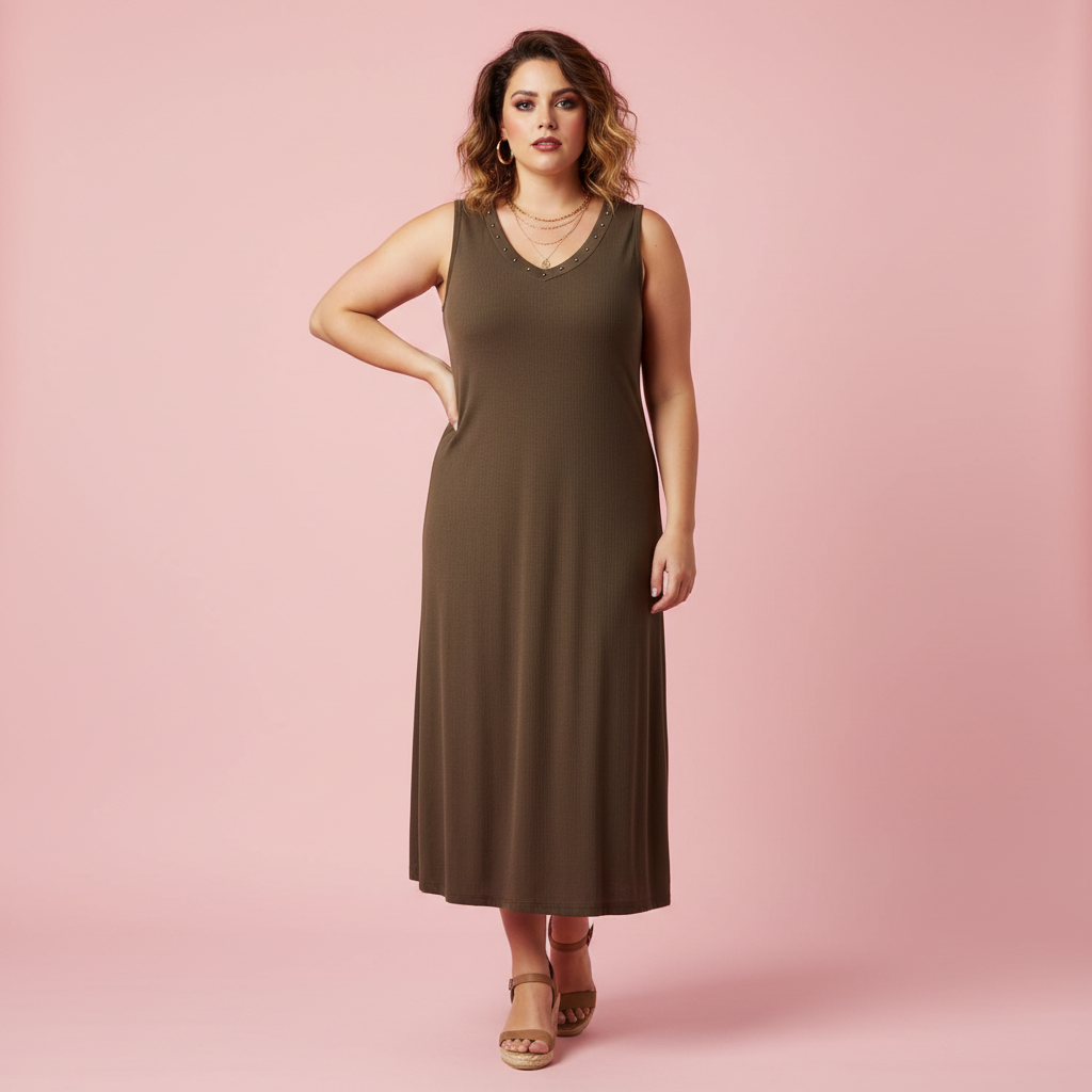 Vestido modelo Paqui fondo rosa