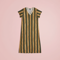 Vestido rayas oliva mostaza