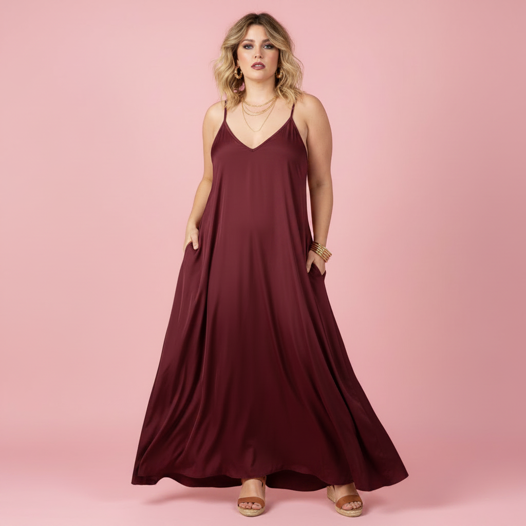 Vestido Scarlet - Granate
