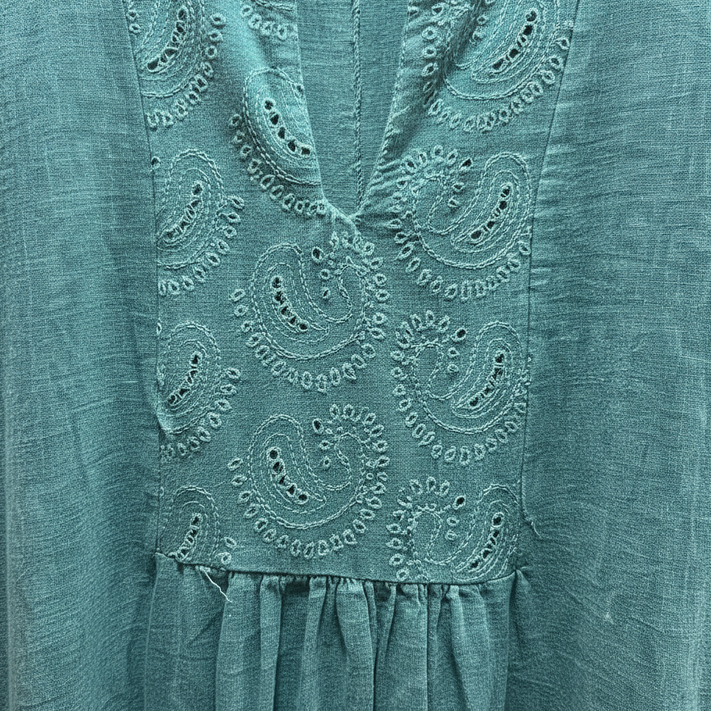 Vestido turquesa - Detalle
