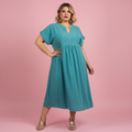 Vestido turquesa - Modelo estudio