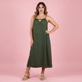 Vestido verde - Modelo estudio