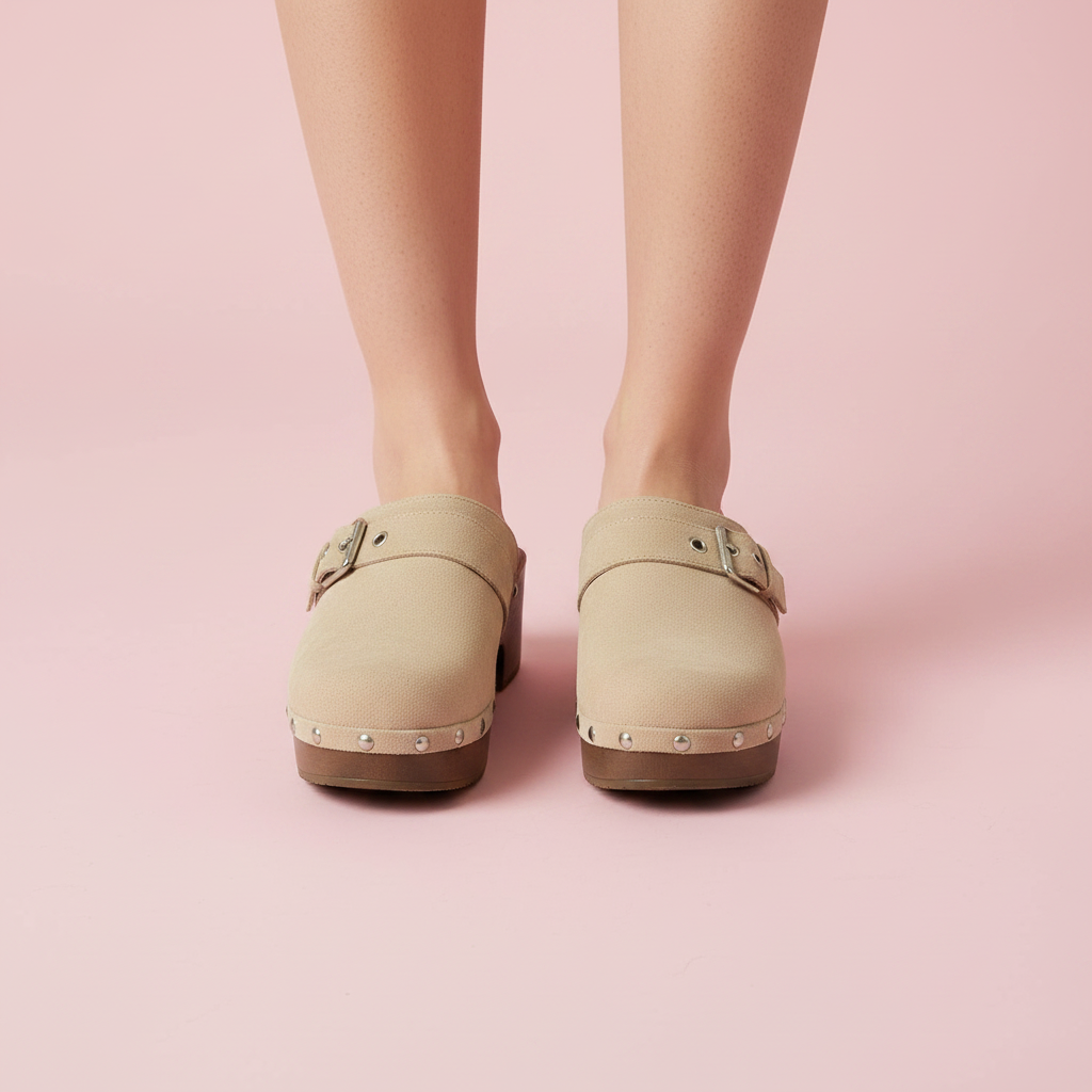 Zueco Vera Beige Ante - Pies